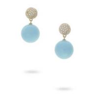 Marco Bicego Africa Turquoise and Diamond Small Drop Earrings