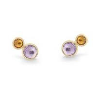 marco bicego jaipur two stone stud with amethyst and yellow citrine