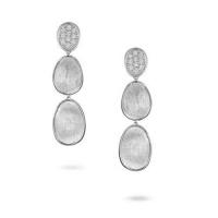 marco bicego lunaria white gold & diamond pave small triple drop earrings