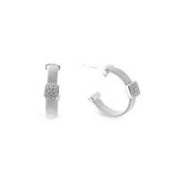 marco bicego masai small diamond hoop earrings in white gold