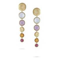 marco bicego jaipur mixed stone graduated drop earrings with pink tourmaline