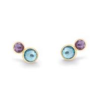 marco bicego jaipur two stone stud with topaz and amethyst