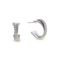 marco bicego masai white gold cross over pave diamond small hoop earrings