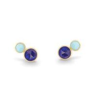 marco bicego jaipur two stone stud with lapis and turquoise