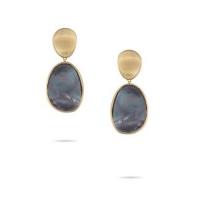 marco bicego lunaria medium gold & black mother of pearl earrings