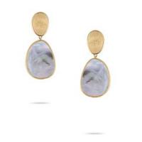 marco bicego lunaria petite gold & black mother of pearl earrings