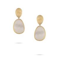 marco bicego lunaria petite gold & white mother of pearl earrings