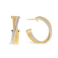 marco bicego masai yellow and white gold hoop earrings