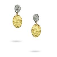 Marco Bicego Siviglia Gold & Diamond Pave Drop Earrings