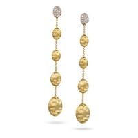 marco bicego siviglia gold & diamond pave long drop earrings