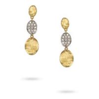 marco bicego siviglia gold & diamond pave triple drop earrings