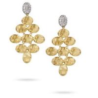 marco bicego siviglia gold & diamond pave small rhomboid earrings