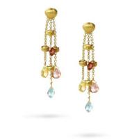 marco bicego paradise mixed stone three strand earrings