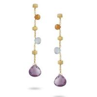 marco bicego paradise mixed stone 2.25" drop earrings
