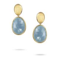 marco bicego lunaria small gold &  aquamarine earrings