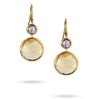 marco bicego jaipur amethyst & citrine double drop french wire earrings
