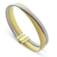 marco bicego masai two strand yellow and white gold crossover bracelet