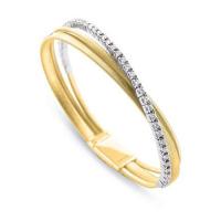 marco bicego masai three strand yellow gold & diamond bracelet