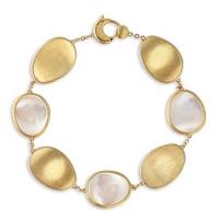 marco bicego lunaria gold & white mother of pearl bracelet