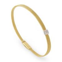 marco bicego masai single station diamond bracelet in yellow gold