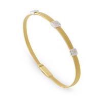 marco bicego masai three station diamond bracelet in yellow gold