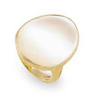 marco bicego lunaria gold & white mother of pearl large cocktail ring