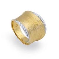 marco bicego lunaria gold & diamond pave medium ring