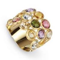 marco bicego jaipur three row mixed gemstones ring