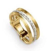 Marco Bicego Jaipur Link Gold & Diamond Three Row Ring