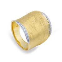 marco bicego lunaria gold & diamond wide ring