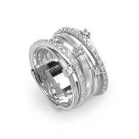 marco bicego goa seven strand diamond & pave ring in white gold