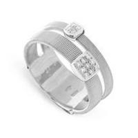 marco bicego masai two strand ring with diamonds in white gold