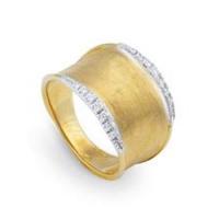 marco bicego lunaria gold & diamond pave small ring