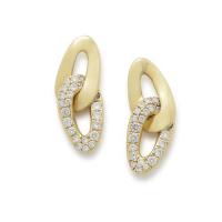 Ippolita	Bond Stud Earrings in 18K Gold with Diamonds