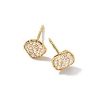 ippolita	mini flower stud earrings in 18k gold with diamonds