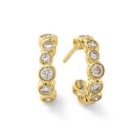ippolita	hoop earrings in 18k gold with diamonds