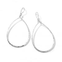 ippolita	teardrop earrings in sterling silver with diamonds