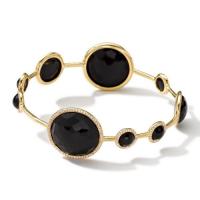 ippolita	bangle in 18k gold with diamonds