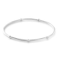 ippolita	bangle in sterling silver with diamonds