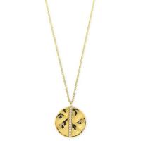 ippolita	large disc pendant necklace in 18k gold with diamonds