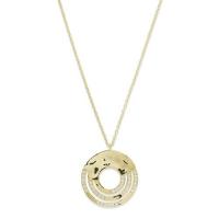 ippolita	large disc pendant necklace in 18k gold with diamonds