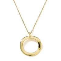ippolita	mini wavy circle pendant neckace in 18k gold