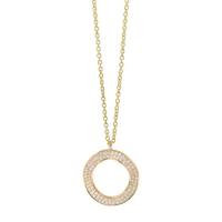 ippolita	medium wavy circle pendant necklace in 18k gold with diamonds