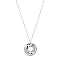 ippolita	disc pendant necklace in sterling silver with diamonds