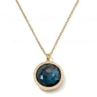 ippolita	large pendant necklace in 18k gold with diamonds