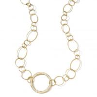 ippolita	chain necklace in 18k gold with diamonds