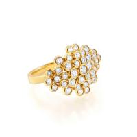 ippolita	grand cluster ring in 18k gold with diamonds