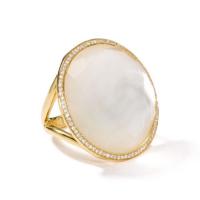 ippolita	large ring in 18k gold with diamonds