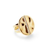 ippolita	large disc ring in 18k gold with diamonds