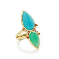 ippolita	dots double stone ring 18k gold